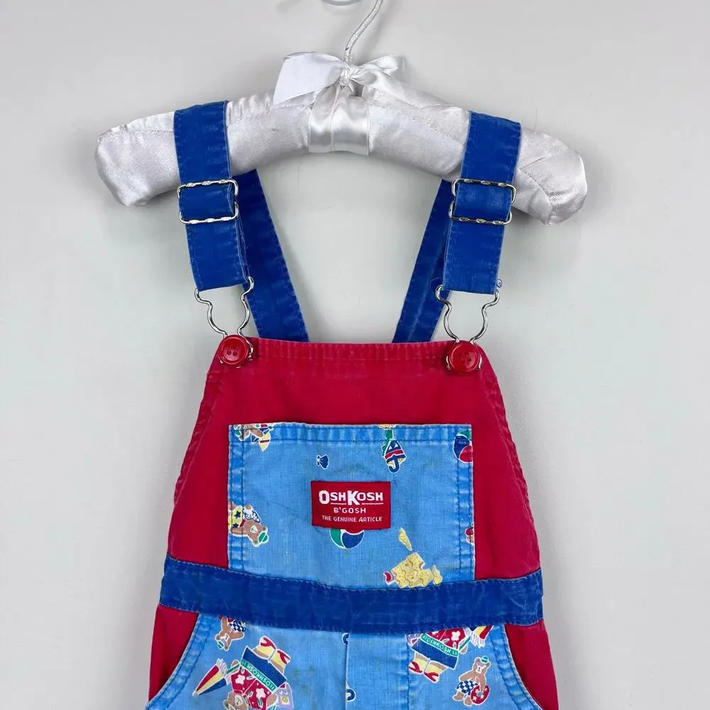 Vintage OshKosh B'gosh Beach Beach Shortalls 4T USA
